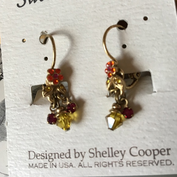 Sweet Romance Jewelry Sweet Romance Earrings Orange Flowers W