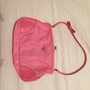 Pink Prada clutch