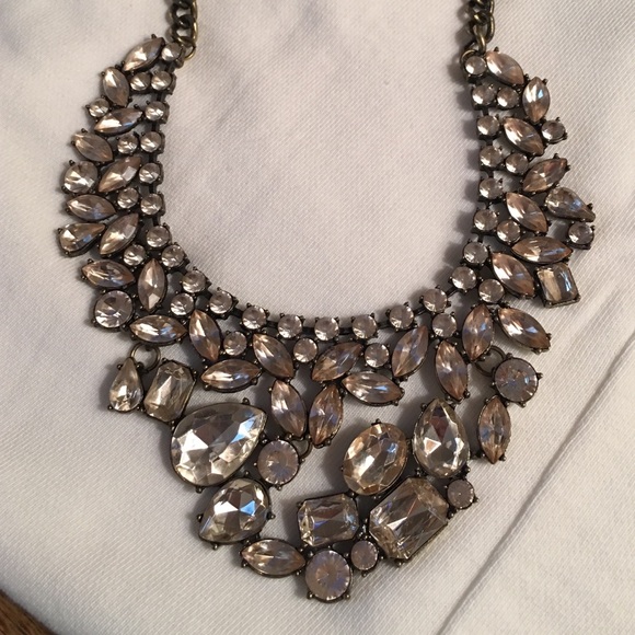 Champagne pinkish bauble bar necklace