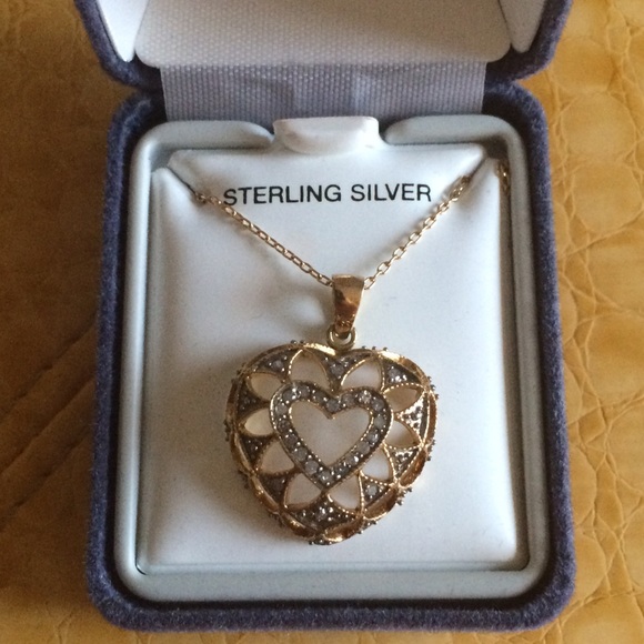 Heart Pendant 1/5cttw genuine diamond