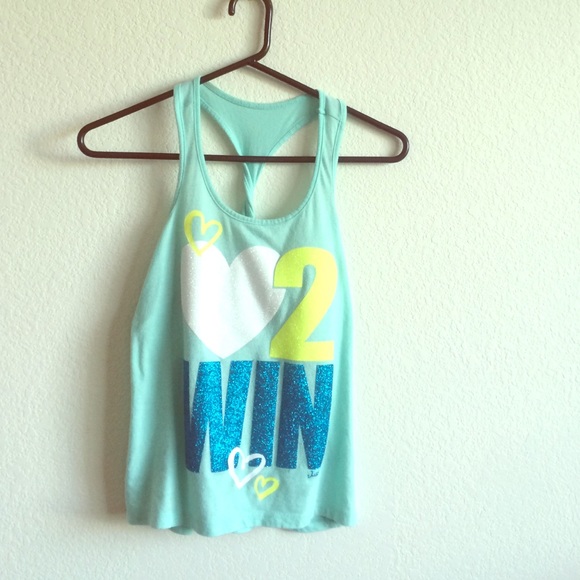New blue softball tank top