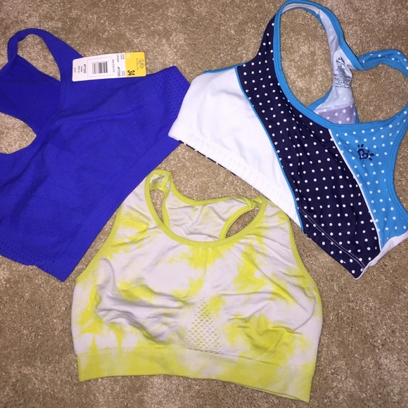 3 junior sports bras.