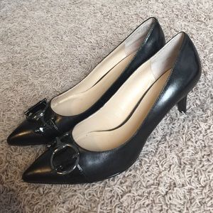 SALE! Black Buckle Kitten Heels - Nine West