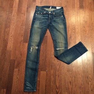 Rag and Bone skinny jeans in little five wash. New