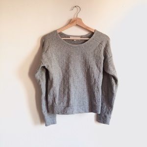 Loft- crew neck patterns gray sweatshirt