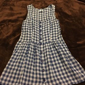 Blue gingham summer dress