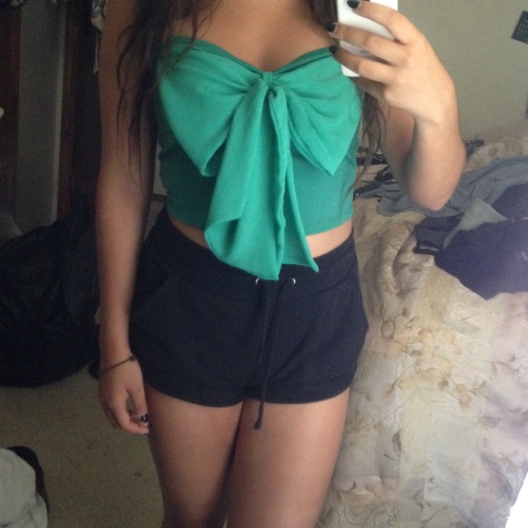 ️⚡️SOLD⚡️Aqua bow tube top!! - Picture 2 of 2