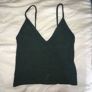 Brandy Melville olive green long bra tank