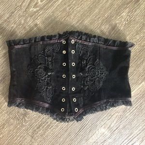 Velvet Under Bust Corset