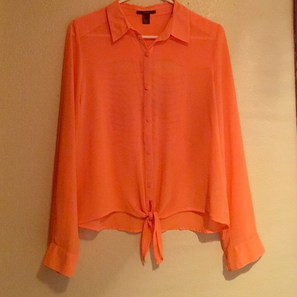 Orange long sleeve shirt