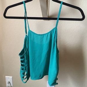 Teal crop top