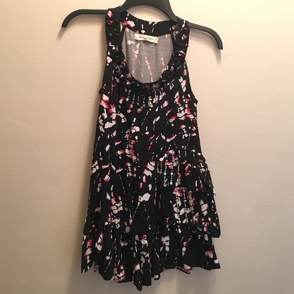 Steve Madden Ruffle Hem Print Dress Size XS
