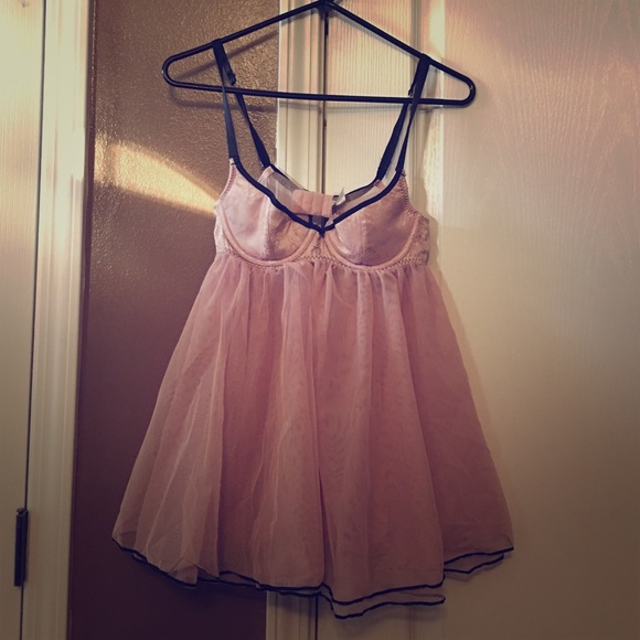 Victoria's Secret pink and black baby doll