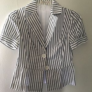Striped Button Down Blazer