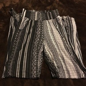 Printed stretch flare pants