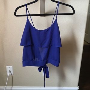 Dark blue crop top