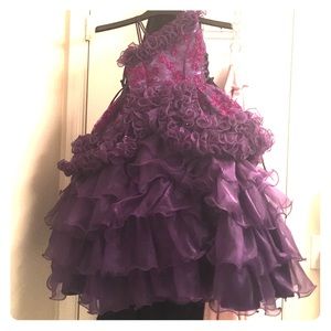 Purple Toddler Pageant Dress.