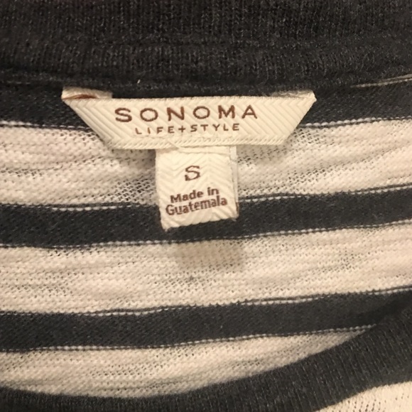 Light 3/4 sleeve striped sweater - Picture 2 of 2