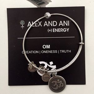 NWT Alex and Ani OM bracelet+FREE BRUSH BOX GIFT!