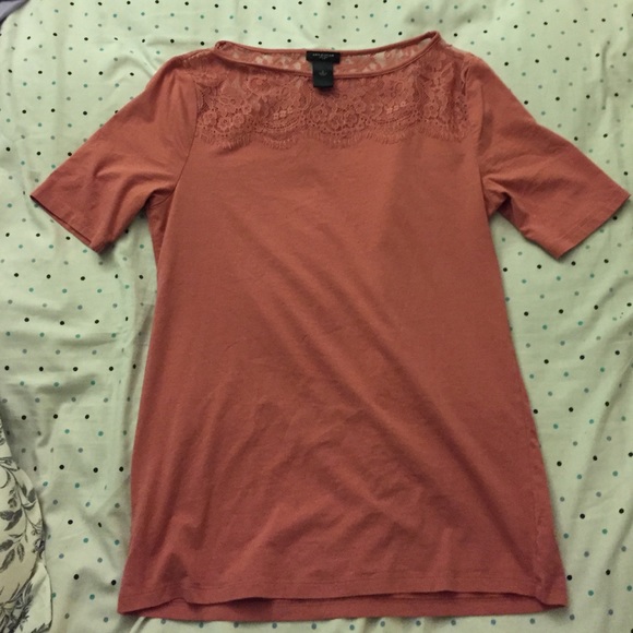 Ann Taylor lace trim top