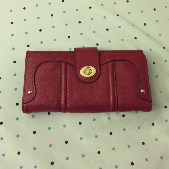 Red aldo wallet