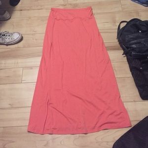 Light coral maxi skirt
