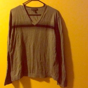 Banana Republic Gray sweater with stripes for men