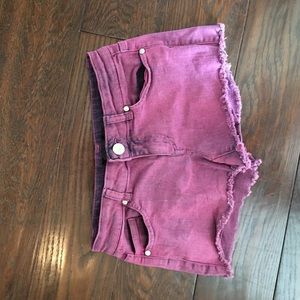 Hot pink/purple Jean shorts