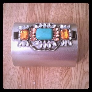 H&M Silver Embellished Cuff Bracelet, NWOT