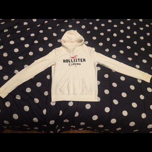 White Hollister sweatshirt hoodie