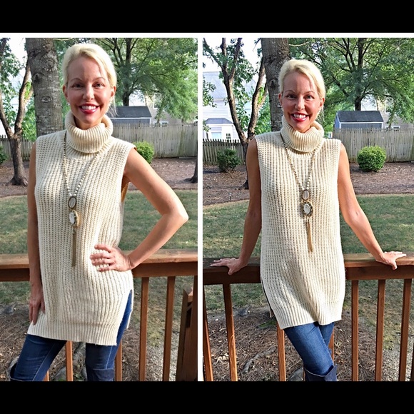 ! Ivory sleeveless sweater vest!- LAST ONE! - Picture 2 of 3