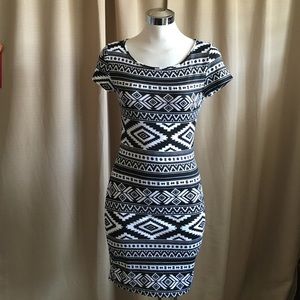 F21 Tribal Bodycon Dress