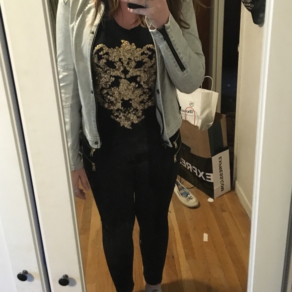 Lace back shirt