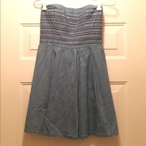 Hollister denim strapless dress