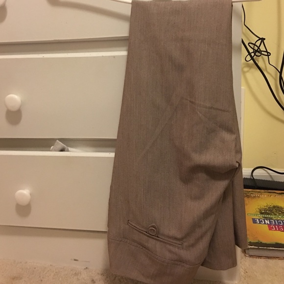 Tan pencil slacks