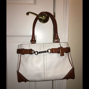 Coach handbag - white leather
