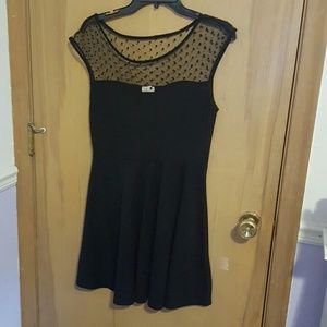 Black dress w/ see through top