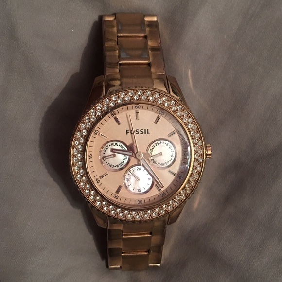 Fossil Rose Gold Watch and Box