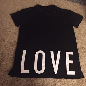 Love/Hate oversized T-shirt.