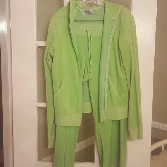 juicy couture lime green tracksuit