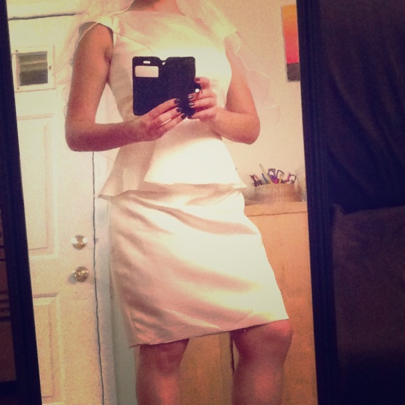 Simply Bridal, peplum wedding reception dress - Picture 1 of 2