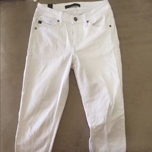 Skinny white jeans