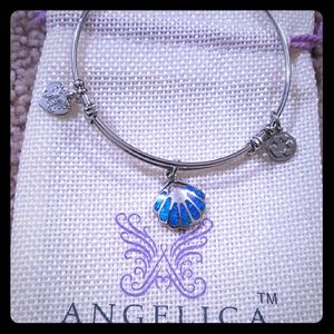 Seashell bangle bracelet