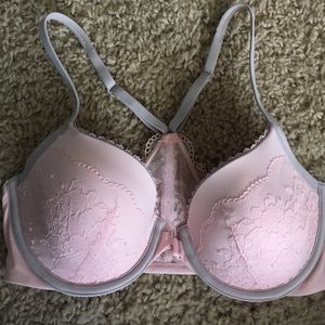 Pink Lace Racerback bra