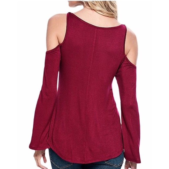 Elegant and Sexy Off Shoulder Long Sleeve Top - Picture 2 of 6