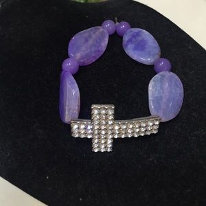 Gemstone Cross Bracelet