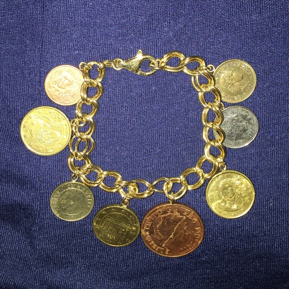 Beautiful Gold Coin Bracelet