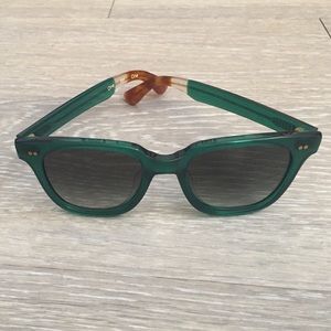 Matte green crystal sunglasses