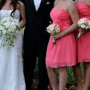 Alfred Angelo Coral Bridesmaid Dress