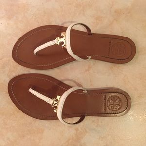 Tory Burch T Logo Thong-Patent Sandal